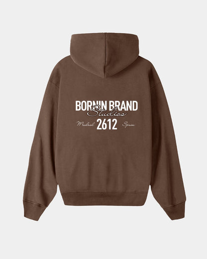 PLAN-B HOODIE CHOCOLATE - BORNIN BRAND