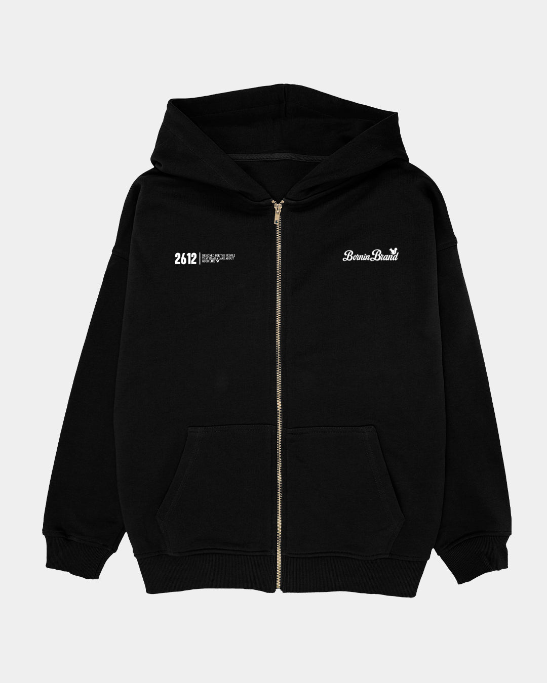 YEAR92 ZIPPER BLACK - BORNIN BRAND